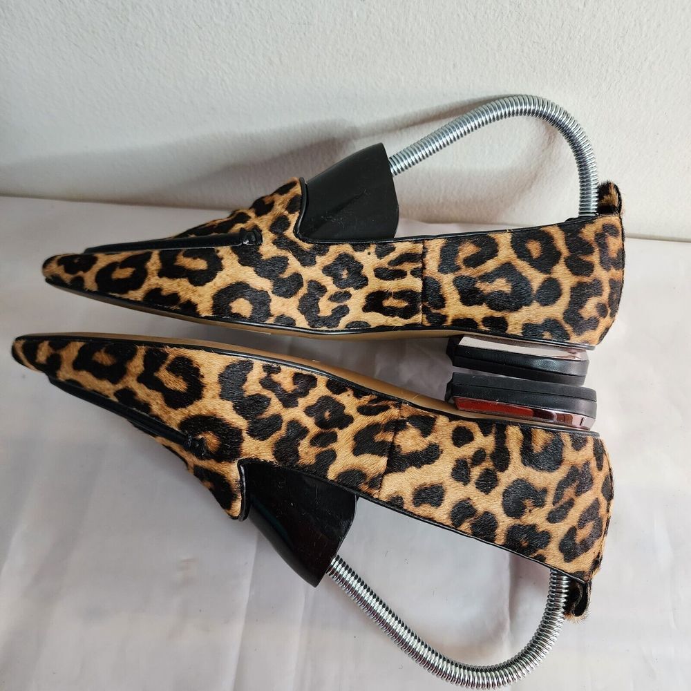 Franco Sarto Leopard Cheetah Print Block Heel Fla… - image 5